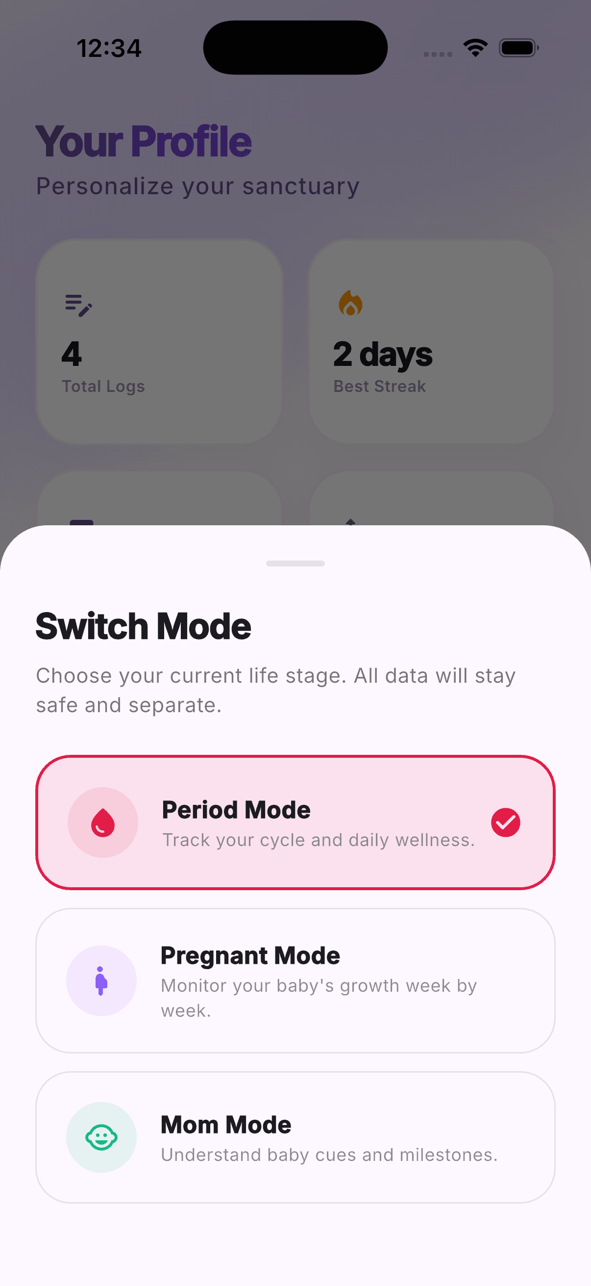 Profile & Mode Switcher