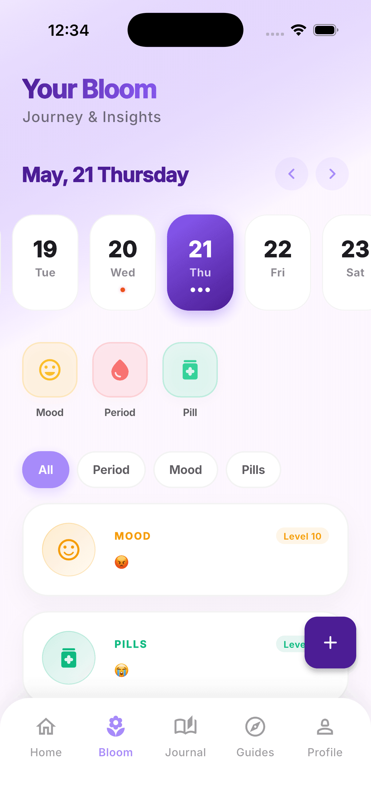 Bloom Tracking Screen